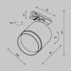 Lampa szynowa okrągła minimalistyczna aluminium matowe złoto i czerń regulowana tuba Polar MAYTONI TR088-1-GX53-MG